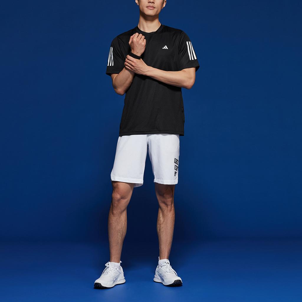 Adidas Минималистская мягкая футболка с коротким рукавом, приятная для кожи, мужские топы, черный цвет IN6632