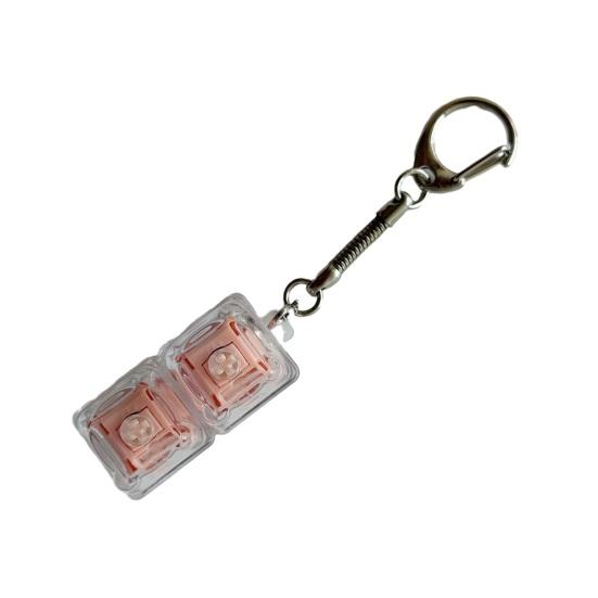 Keyboard Fidget Toy 2-in-1 Keyboard Decompression Button Finger Clicker Toy 2-Keys Fidget Keychain Work Travel Stress Relief Desk Toy