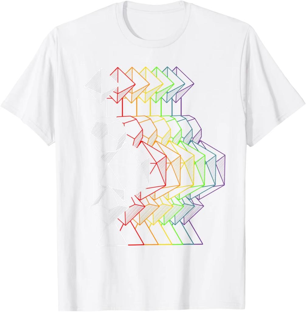 Unisex Original Design Dice Light Prism Roleplaying Graphic Tshirt Customizable Casual Gift Short Sleeve Streetwear Top