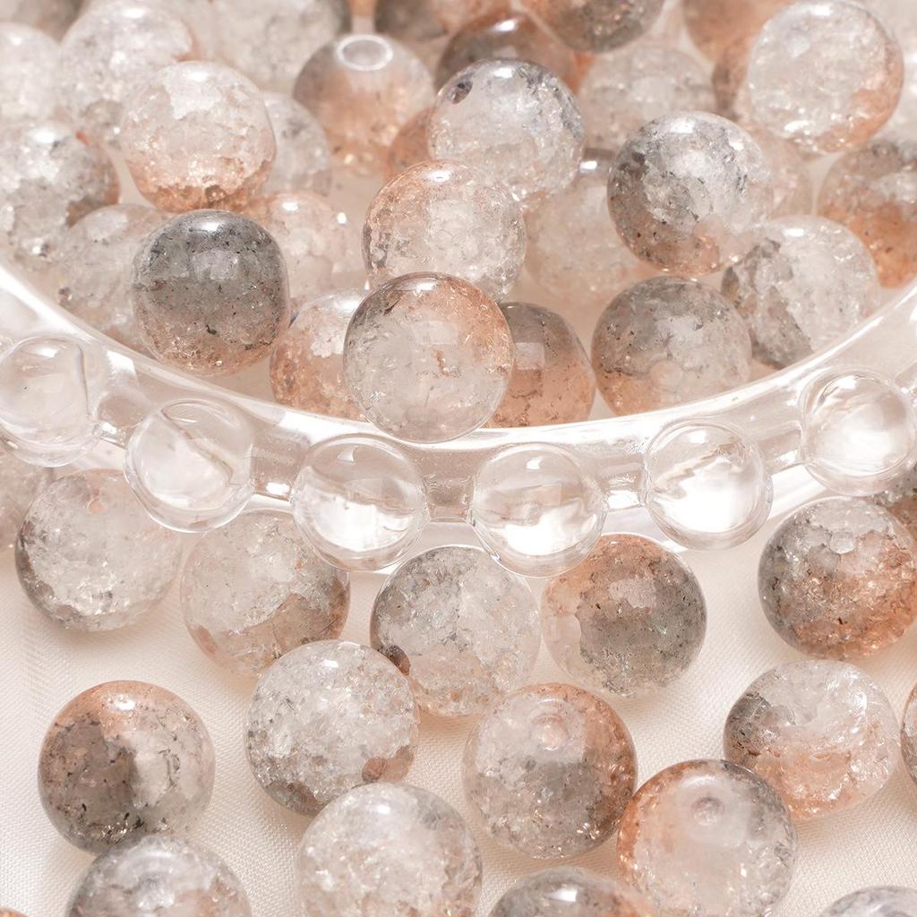 Браслет из стеклянных бусин «половина сахара» с пузырьками желе 8-10 мм - круглые свободные бусины для аксессуаров ручной работы