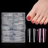 120pcs Full Cover False Tips Acrylic Poly Nail Gel Molds New Toe Nail Mold  For Extension
