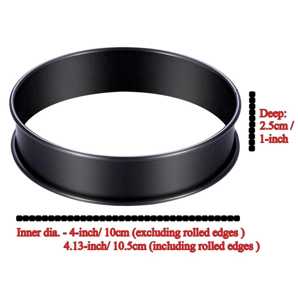 8 штук антипригарных форм для крампетов из нержавеющей стали, кольца для крампетов, кольца для английских маффинов, кольца для тартов с двойным загибом для выпечки