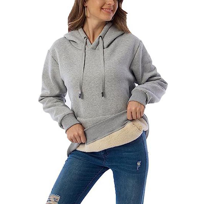 Осень и зима, новый женский плюшевый утепленный свитер с капюшоном, спортивная куртка-свитер