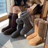 Два носить зимние сапоги женские новые зимние на толстой подошве с увеличением высоты хлопковые сапоги наваленные и утолщенные теплые снежные хлопковые