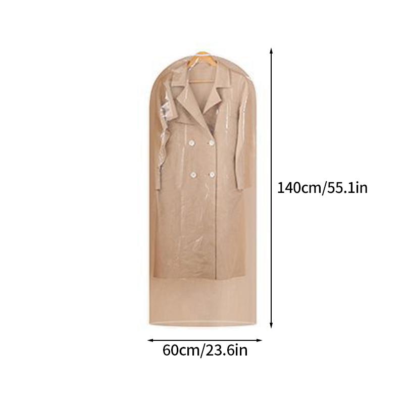 Чехол для одежды от пыли, прозрачный, для хранения костюма, пальто, полностью закрытый чехол для одежды из ЭВА Dustproo