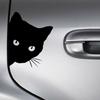 3 шт. Креативные Черные Кошачьи Мордочки Заглядывающие Автомобильные Наклейки Автомобильная Наклейка Декор Окна Светоотражающая Наклейка Наклейка на Окно Дверь