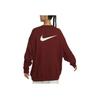 Nike Буквенно-цифровая вышивка, ребристый круглый вырез, свободная толстовка женская, розово-красная FV8444-677