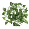 Artificial Fake Leaves Hanging Vines 6.89ft Long Vine Reptile Habitat Decor (Scindapsus Leaves)
