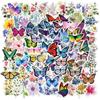 100 Butterfly Flowers and Graffiti Stickers Decorate Motorcycle Suitcase Waterproof Stickers
