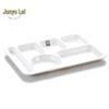Melamine 6-Compartment Cafeteria Food Trays, 20-Pack