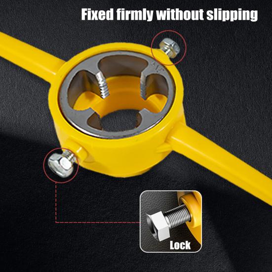 Pipe Threader Plumbing Tool Kit T-Shaped Handle Design Easy To Use Wide Application