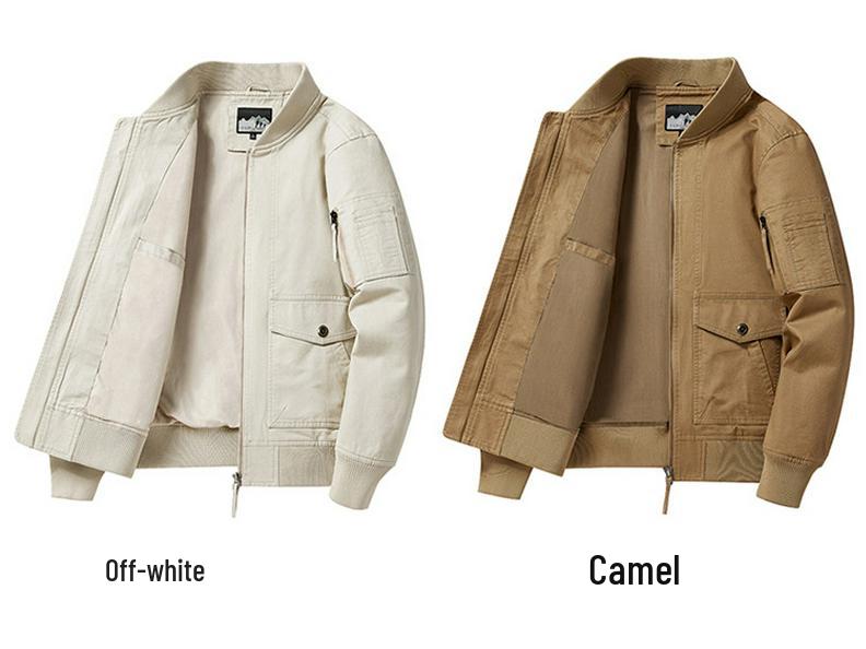 Мужская куртка-пилот МА-1: Мотоциклетное пальто на весну/осень, большого размера, однотонная военная летная униформа