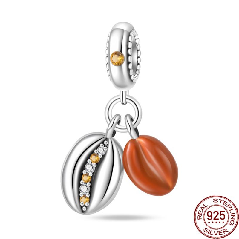 Copper Autumn Brown Music Squirrel Scarecrow Pumpkin Maple Leaves Charm Bead Women'S Bracelets Diy Jewelry Gift