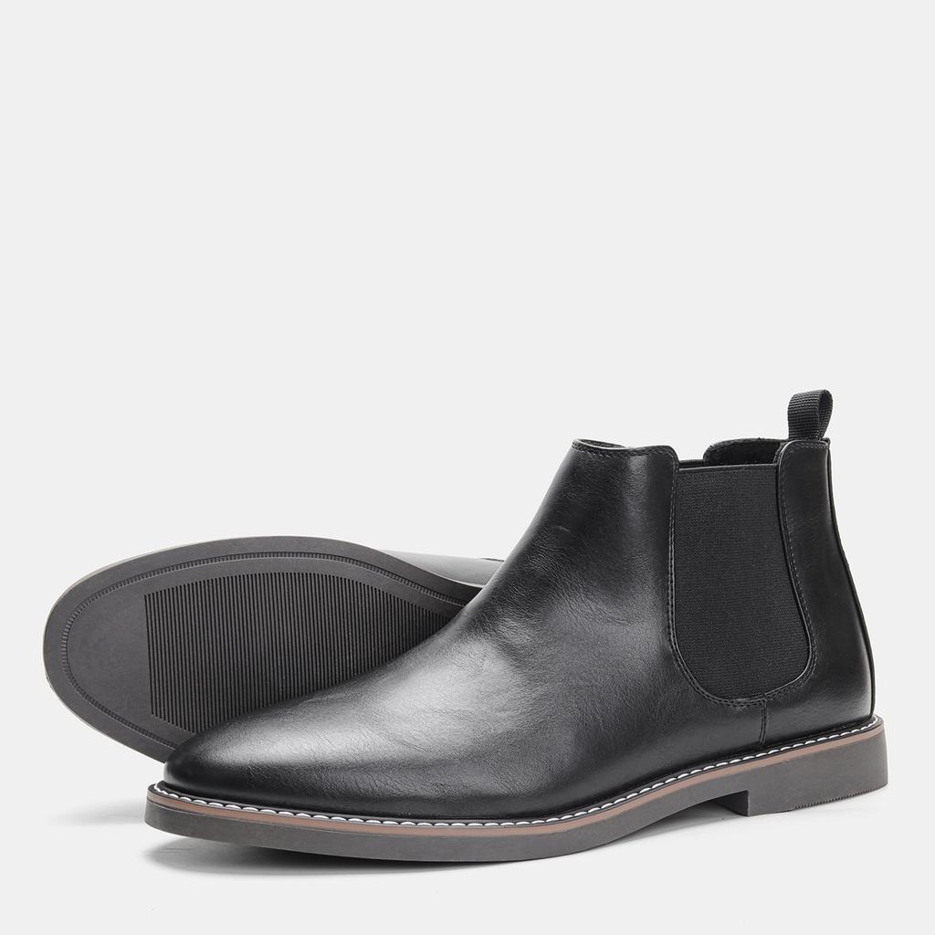 HECRAFTED SHOES/ Зимние мужские ботинки из искусственной кожи