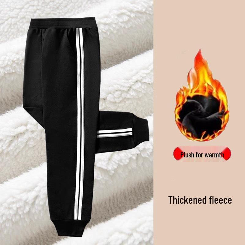 Thickened Velvet Children's Sweatpants: Boys' Sports & Girls' Cotton Trousers for Autumn/Winter, Sizes for Middle & Large Kids