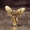 Vintage Brass Blessed Guardian Angel Figurines Miniatures Desktop Ornaments Lovely Small Statue Home Decoration Crafts