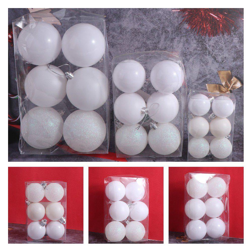 6 шт. 4 см/6 см/8 см Рождественские подвесные шары с блестками, подвески на рождественскую елку, сувениры для вечеринки