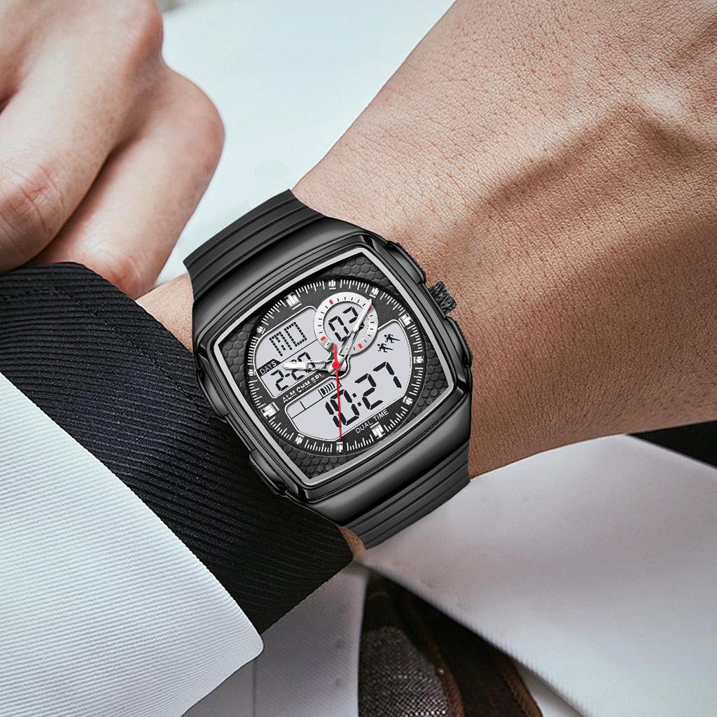 FOXBOX 2025 New Men Watch Top Brand Dual Display Digital Watch Luminous Waterproof Sports Men's Digital Watch