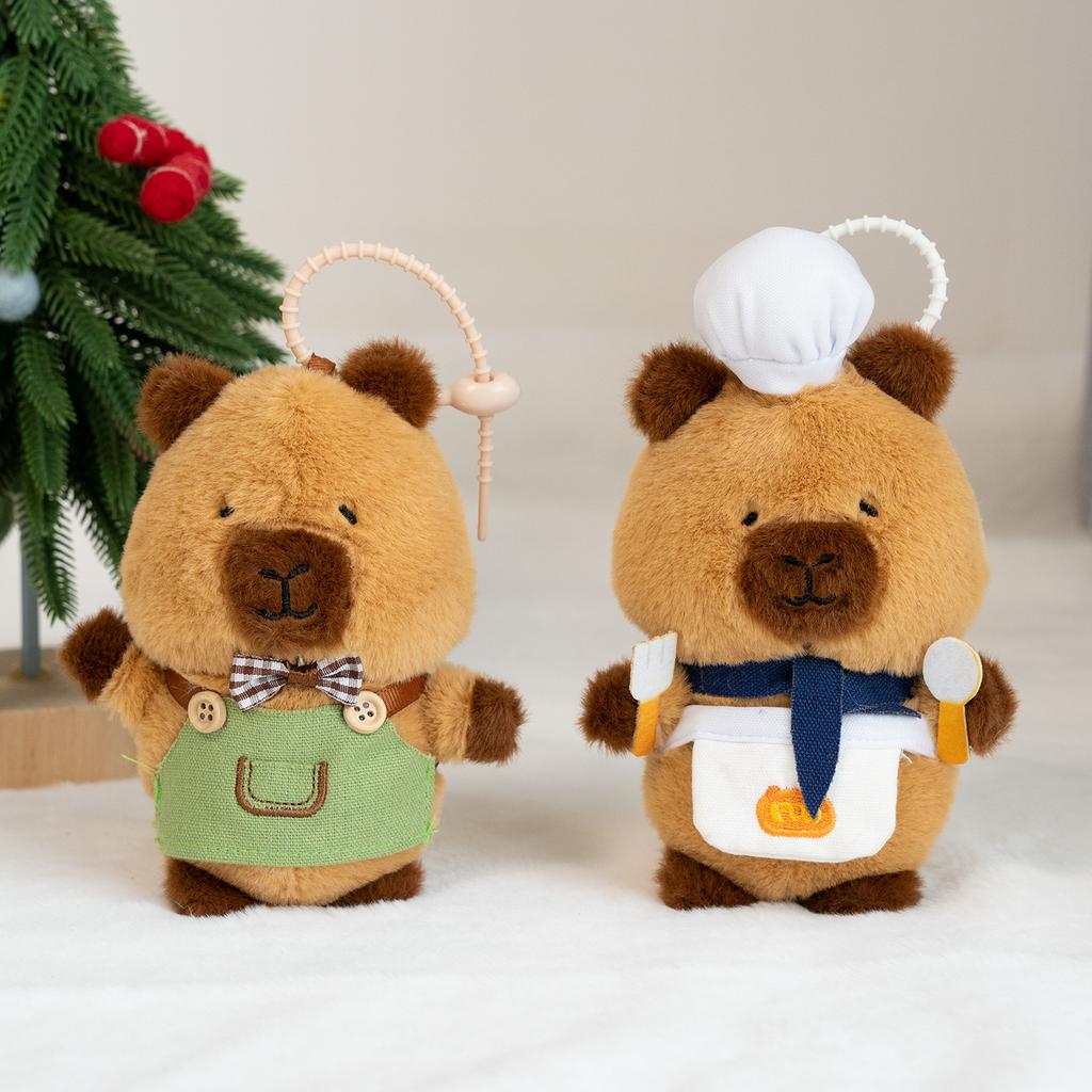 Капибала плюшевый кулон, милая кукла-капибар, тряпичная кукла, брелок, 4-дюймовая кукла-захват