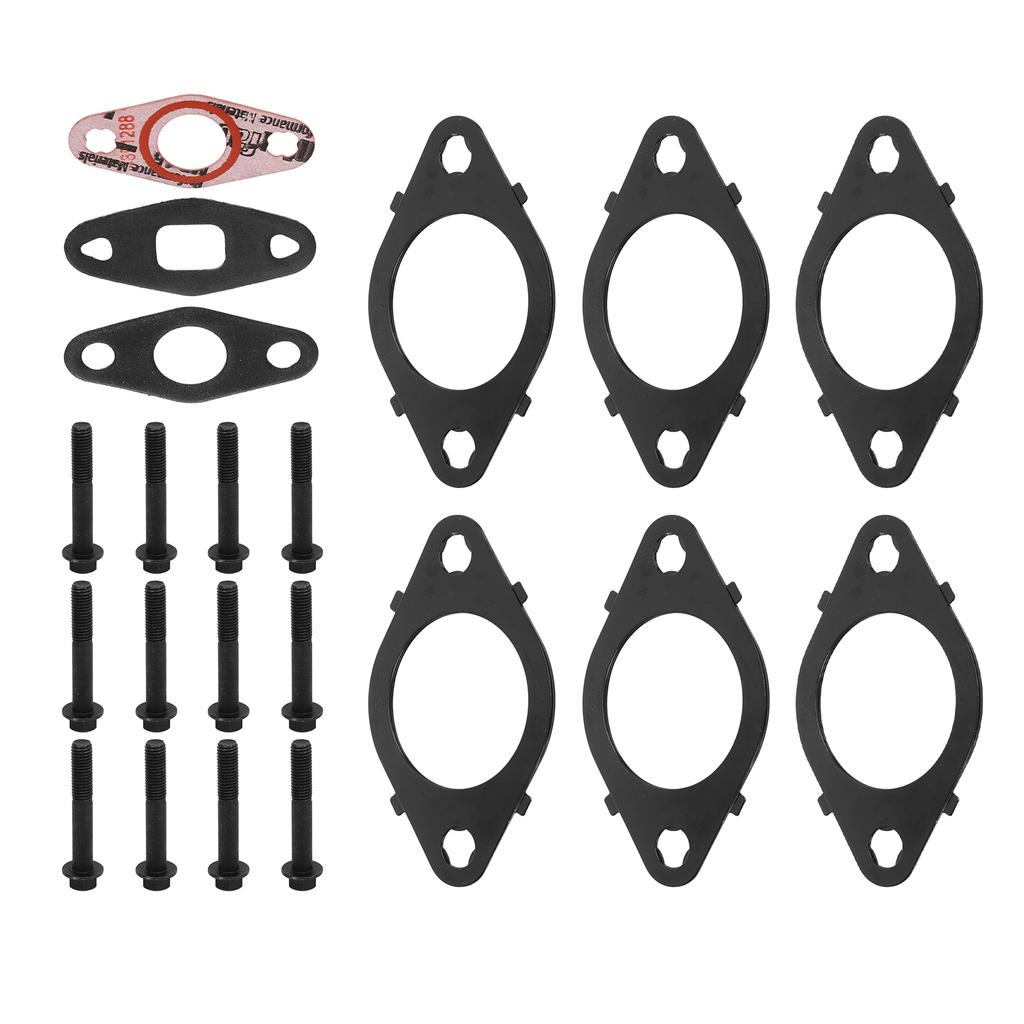 Exhaust Manifold Gasket with Bolts Metal Alloy 3937479 for Cummins ISL QSL ISC QSC 8.3L 8.9L