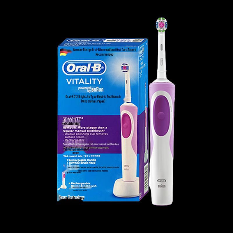 Oral-B Электрическая зубная щетка Vitality D12 для взрослых, штепсель CN (адаптер в комплекте)
