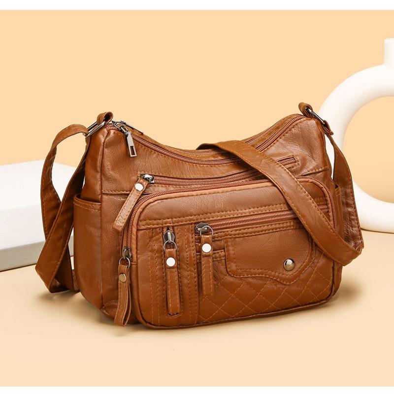 Women Bag New Fashion Large Capacity Shoulder Bag Euro-American Versatile Crossbody Bag Multi-Pocket Mom Bag