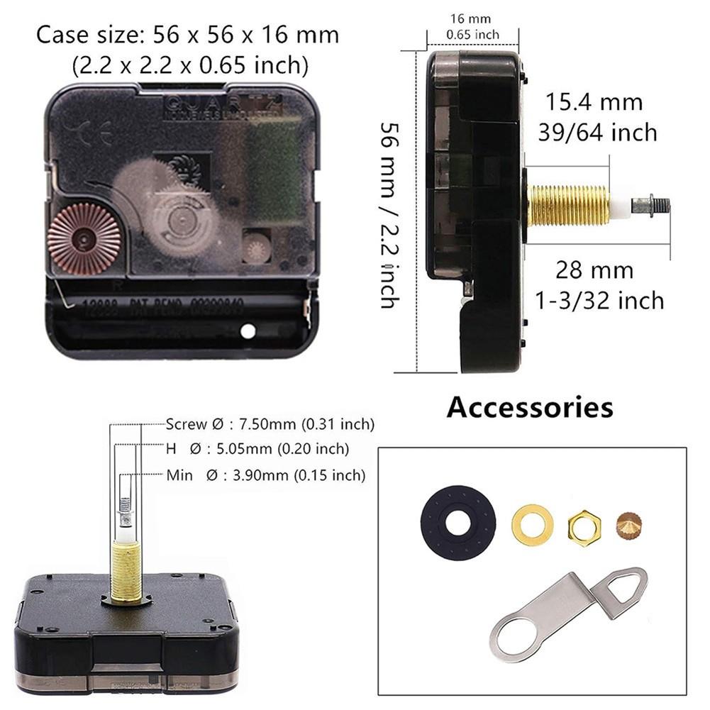 Упрощенный процесс установки с этим бесшумным настенным часовым механизмом
