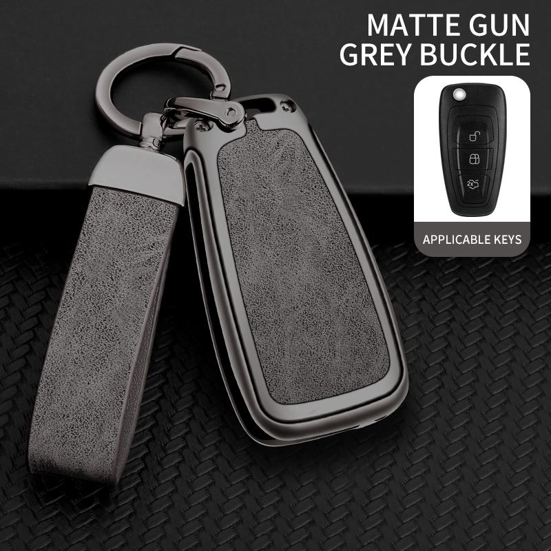 Alloy Car Folding Key Case Cover for Ford New Focus MK3 MK4 Mondeo Ecosport Transit Tourneo Ranger Mustang Custom Accessories