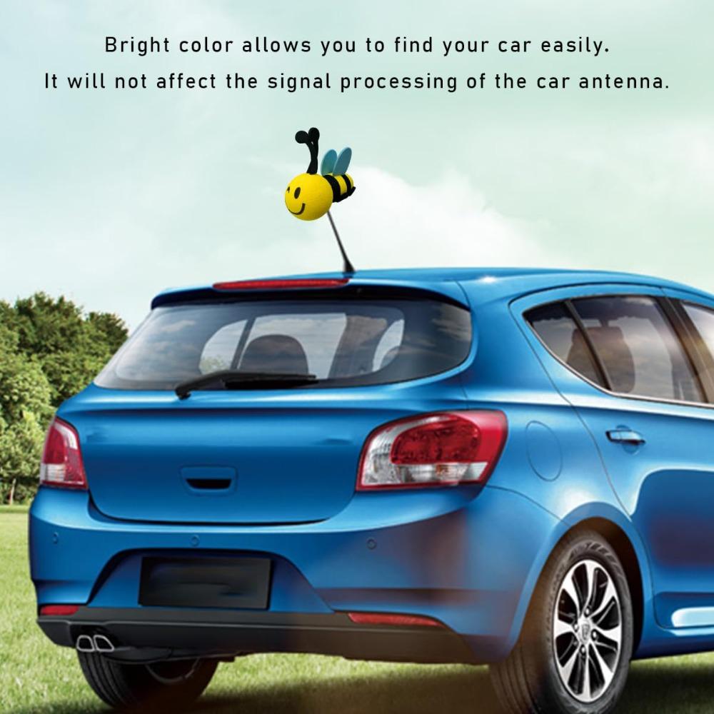 Счастливое Лицо Медоносная Пчела Насадки на Антенну Автомобиля Мультяшные Украшения на Антенну Автомобиля Насадки на Антенну 'Летучая Мышь' для Автомобиля