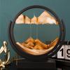 3D Rotatable Flowing Sand Painting Art Picture Round Glass Deep Sea Quicksand Hourglass Modern Home Decoration Colour Ornaments