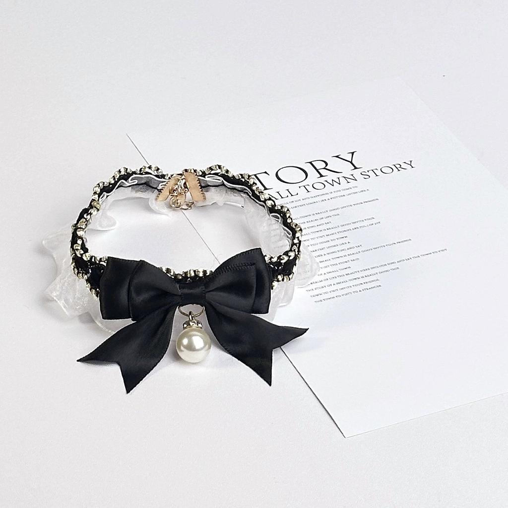 Ошейник для кошек и собак, милый кружевной бант, ошейник для кошек, регулируемое ожерелье для кошек, ювелирные изделия, милая шея, декоративные аксессуары для домашних животных, товары для животных