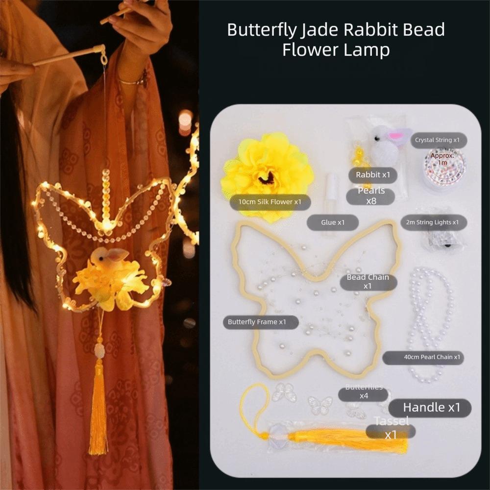 Handmade Children's Rabbit Lantern DIY Material Bag Mid-Autumn Festival Lamp Hanfu Accessories