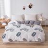 New White Duvet Cover with Zipper Comforter Case Tree Leaf Printed Quilt Cover 150x200cm 180x220cm 200x230cm 220x240cm Size 1pc