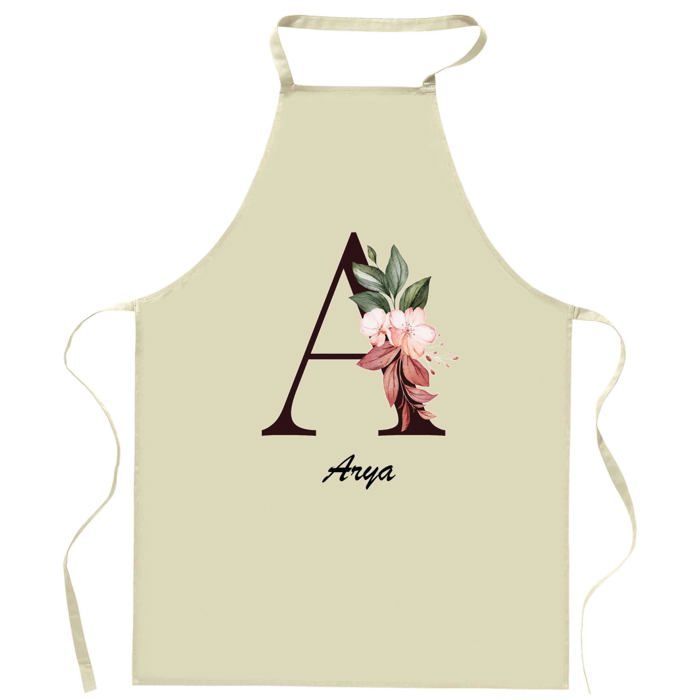 Tablier de cuisine - Arya Lettre - Impression bretonne - Coton épais résistant - Lavable 40°C