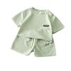 Childrens Summer Short Sleeve Shorts Pajamas With Soft Waffle Fabric For Kids