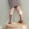 Soft Cotton Ribbed Knee High Socks for Baby Toddler Kids Breathable Solid Long Leg Warmers for Newborn Boys and Girls