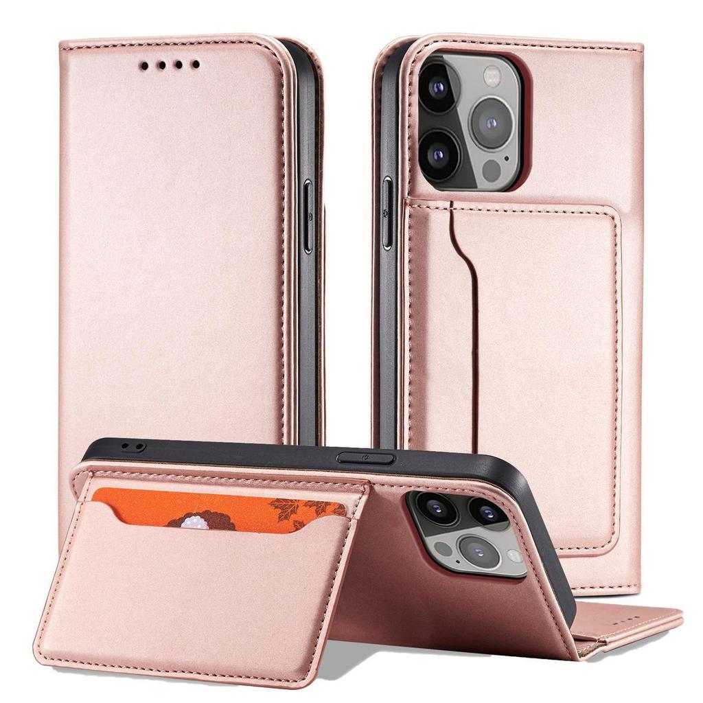 Samsung Galaxy S23 Wallet Case with Magnetic Closure & Stand - Pink