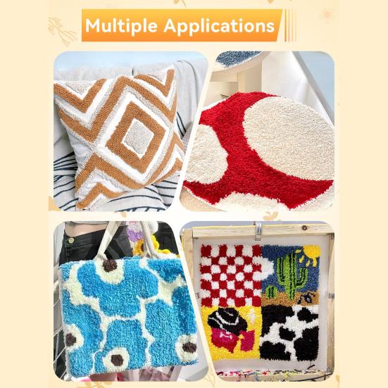 Primary Carpet Tufting Cloth with Marked Lines Large Overlocking Non-slip Monk Cloth Punch Needle Fabric DIY Rug Making Backing Cloth