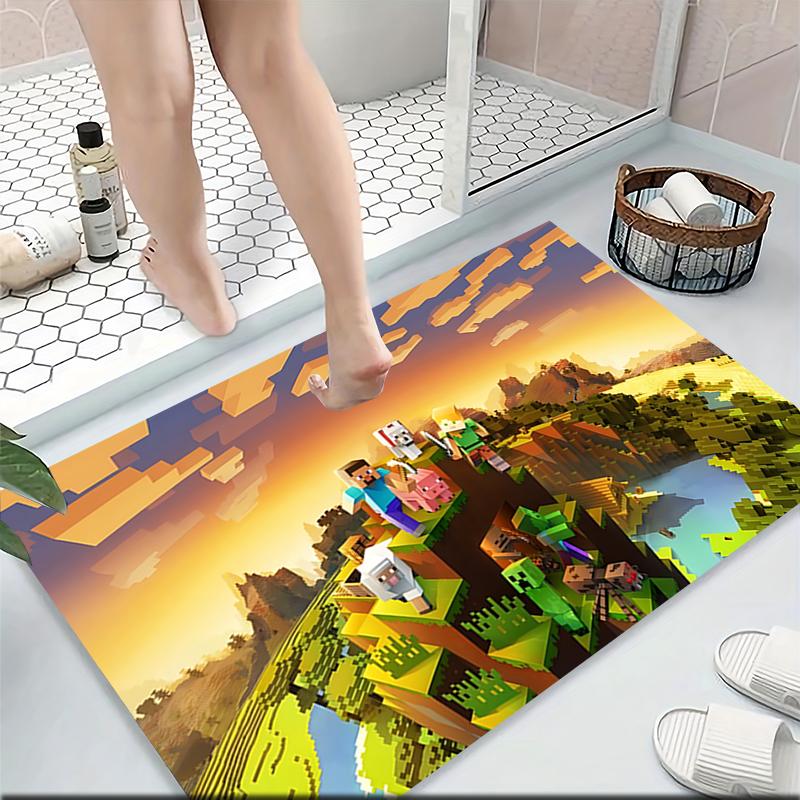 Minecraft Sunset Adventure Carpet Rug Soft Washable Antislip Home Living Room Sofa Mats Personalized Christmas Rug