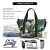 Hawaiian Palm Leaves Print Travel Duffle Bag Lightweight Waterproof Weekender Overnight Bags Unisex Foldable Workout Handbag