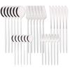 Stainless Steel Rainbow Dinnerware Set Steak Knife Fruit Fork Coffee Spoon Cutlery Set Kitchen Tableware Flatware Set 30Pcs/6Set