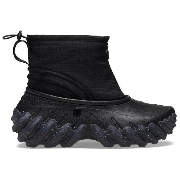 Crocs Bobo Warm Fashion Versatile Warm Short Boots Unisex Boots Black 210315-001