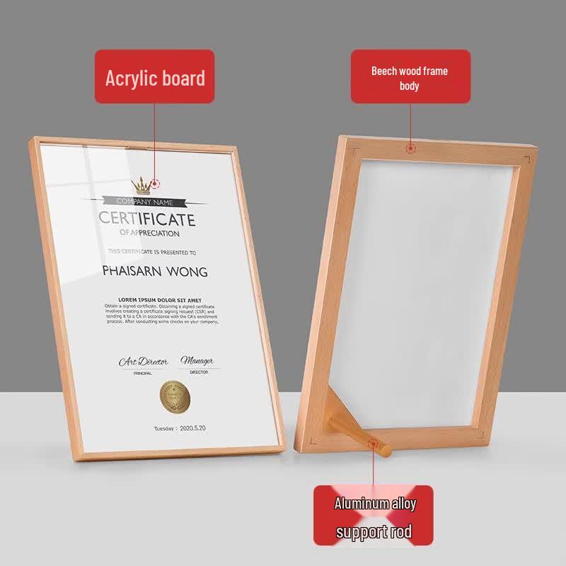 JINXI A4 Crystal Certificate Frame