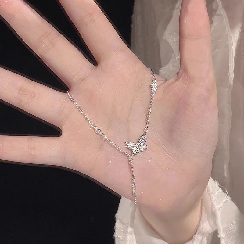 Браслет-бабочка женский легкий роскошный нишевый дизайн браслет с бахромой летняя модная бижутерия