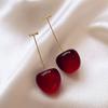 Alloy Cherry Drop Dangle Earrings Women Sweet Fruit Design Korean Fashion Daily Party Wedding Trendy Jewelry