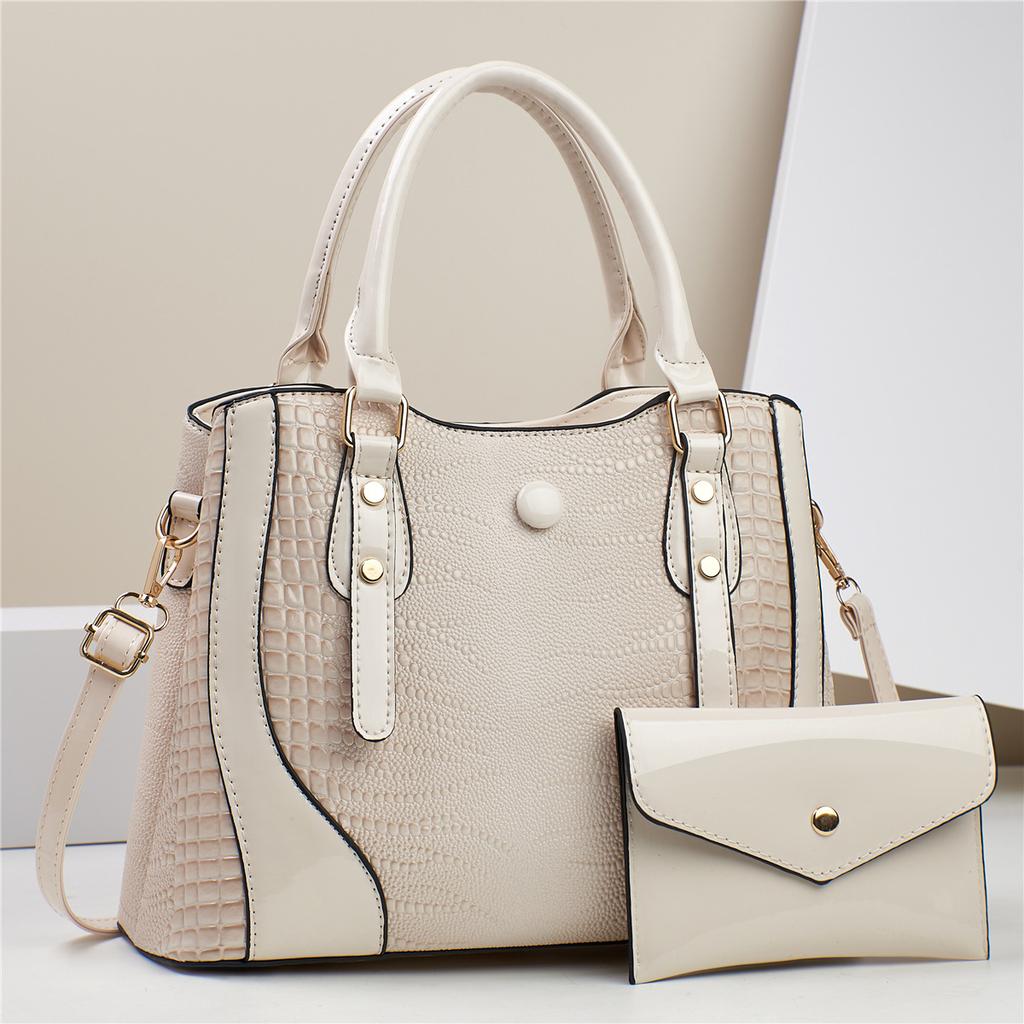 New Designer 2 Piece Set Handbags Luxury Leather Women Bag Large Capaity Lady Shoulder Bag Fashon Female Crossbody Bag