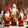 Cross-Border Santa Claus Ornament: Cute Christmas Doll Holding Gift for Window Decoration