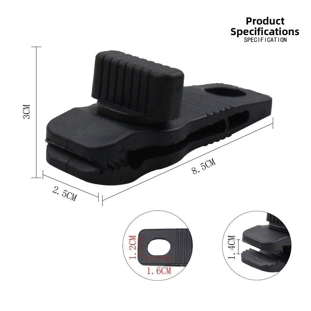 2pcs Nylon Crocodile Windproof Tarp Clamps 4 Colors Rotate Jaw Grip Tarpaulin Fixing Snaps