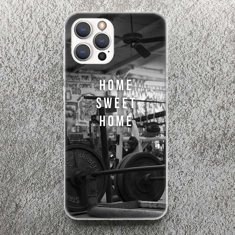 Bodybuilding Gym Fitness Muscle Print Soft Case for iPhone 17 Air 16 16E 15 14 Plus 13 Mini 12 11 Pro Max Phone Shell SE 7 8 Pat