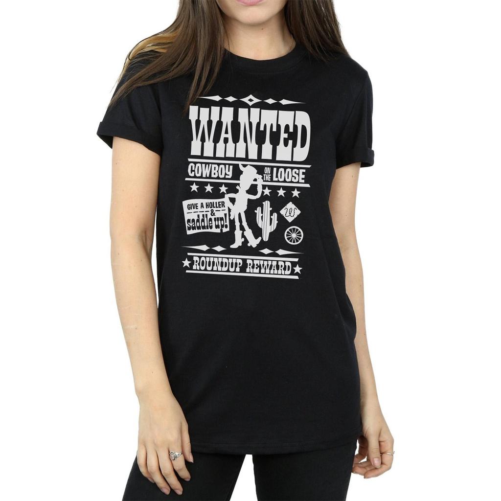 Disney Womens/Ladies Toy Story Wanted Poster Cotton Boyfriend T-Shirt